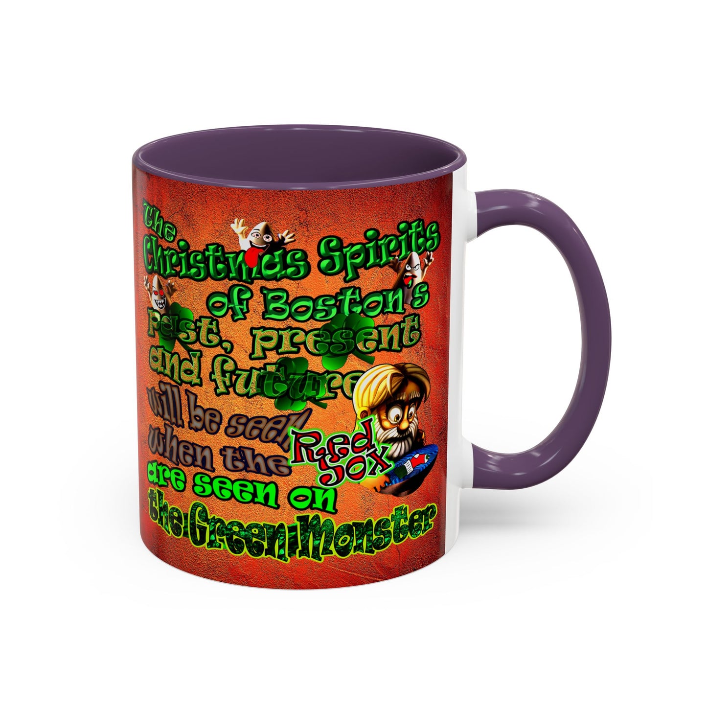 christmas spirits of boston - Accent Mug (burnt orange)