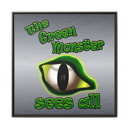 green monster - framed canvas art (brushed nickel)