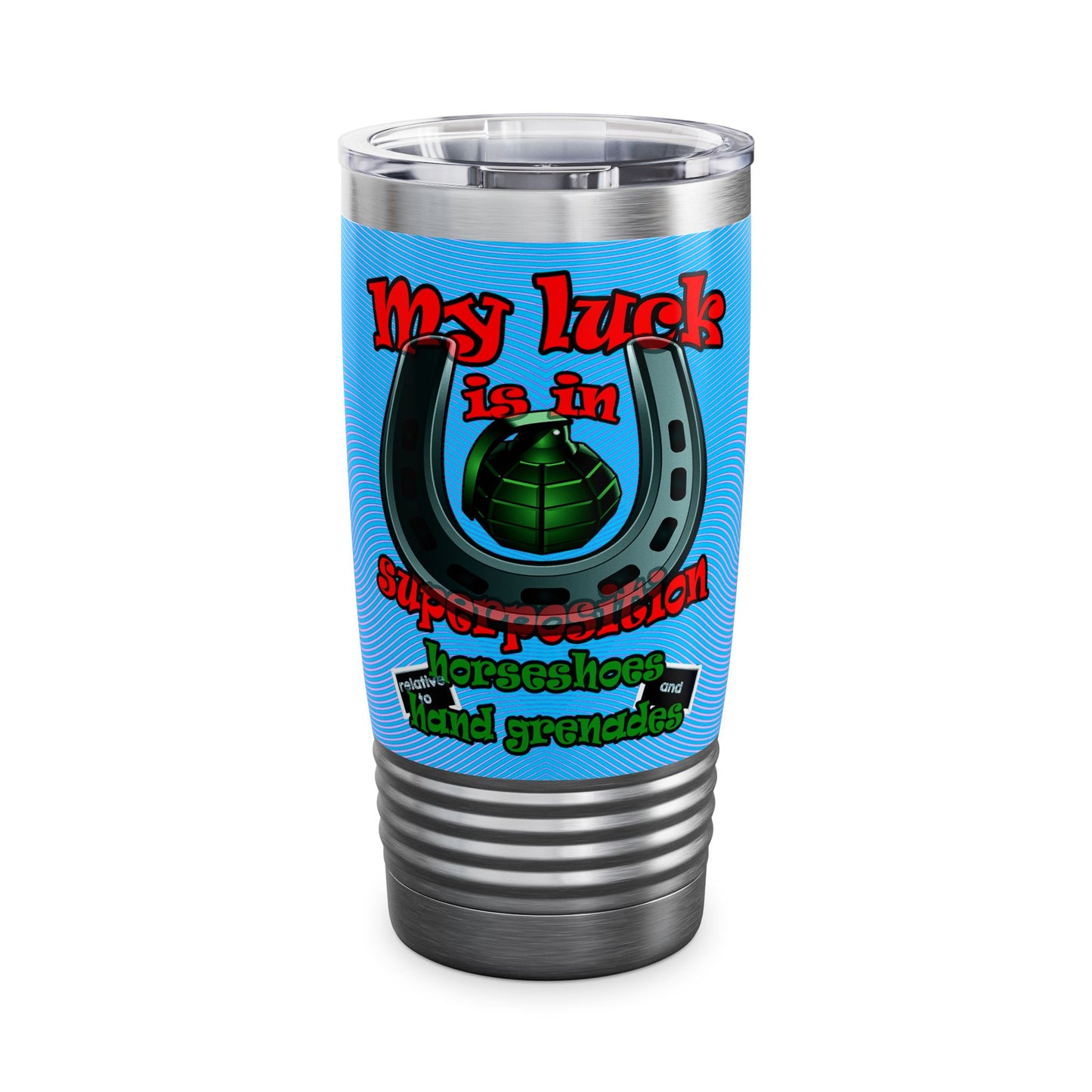 my luck - Ringneck Tumbler, 20oz (light blue-purple wave)