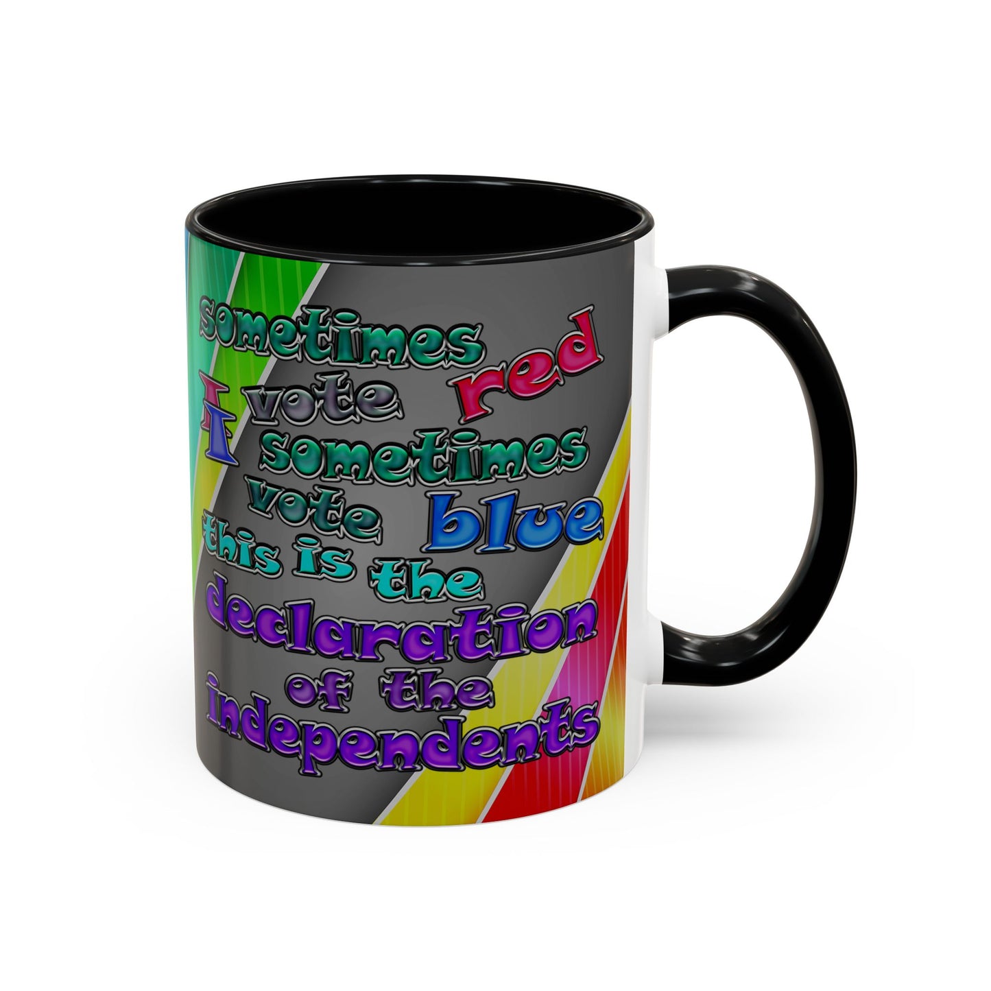 declaration of the independents - Accent Mug (rainbow split)