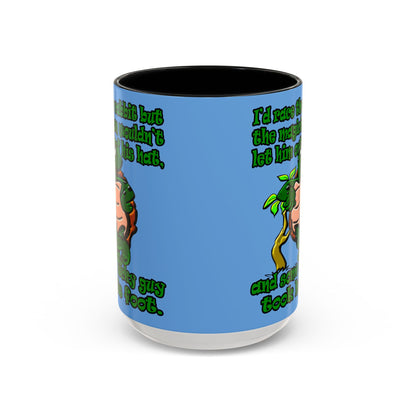 turtle race - Accent Mug (light blue)