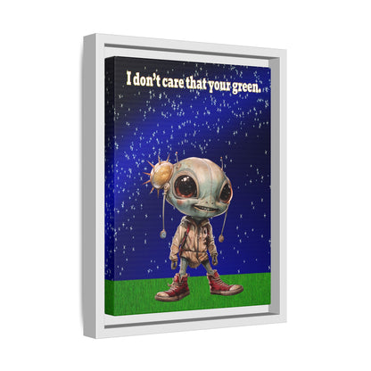 I don't care that your green - framed canvas art ('snoops' background)