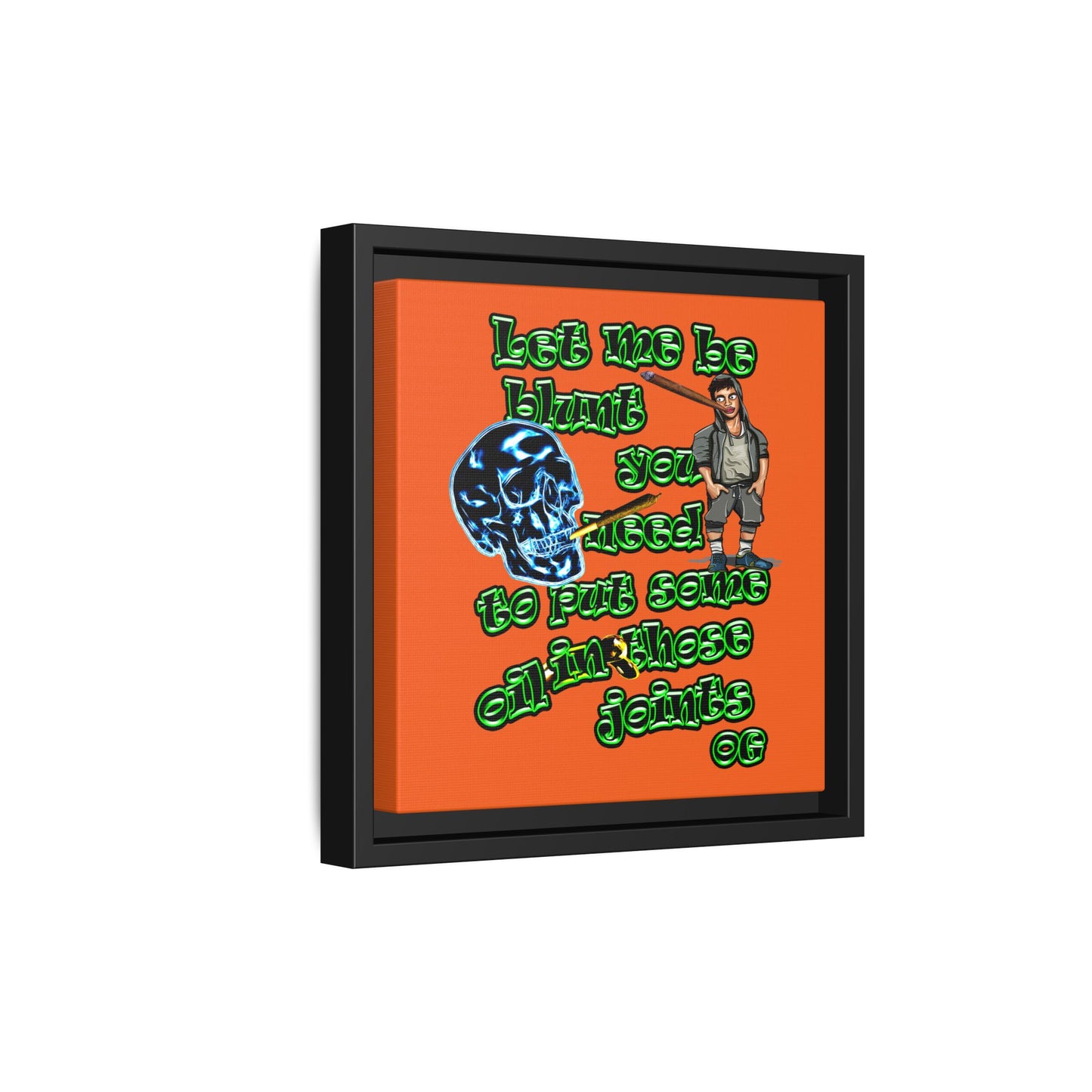 og - framed canvas art (orange)