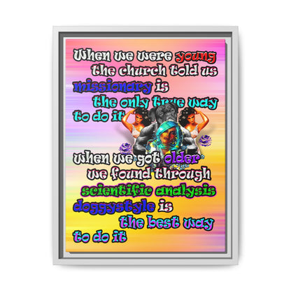 doggystyle - framed canvas art (color blur)
