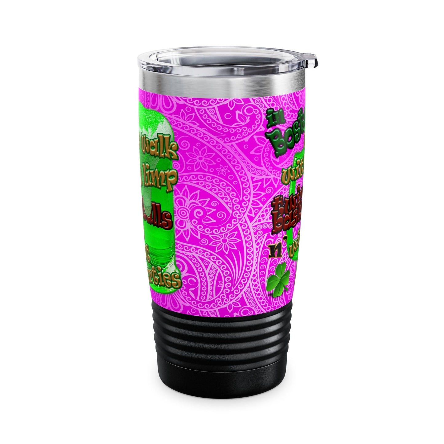 celtics logo - Ringneck Tumbler, 20oz (pink swirl)