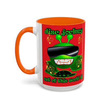 disc jockey - Accent Mug (red)