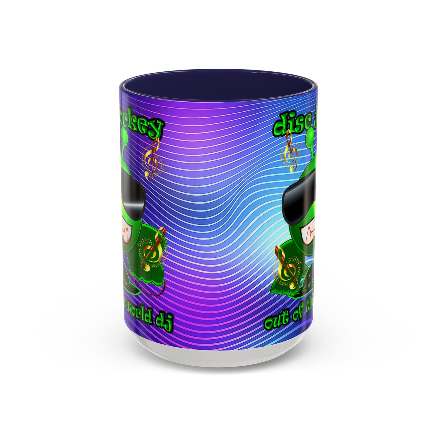 disc jockey - Accent Mug (purple wave)