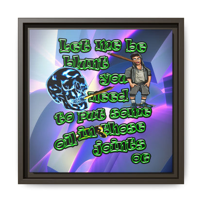 og - framed canvas art (grey-pink wave)