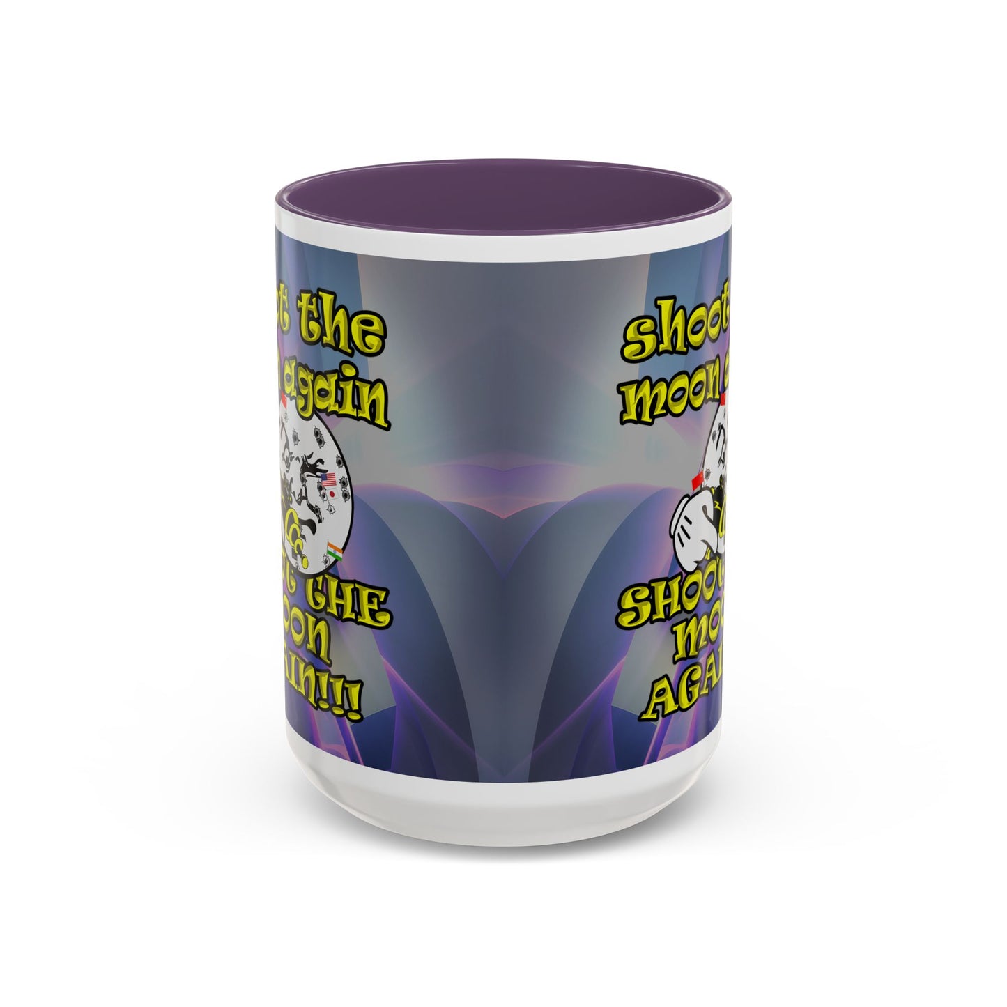 shoot the moon again - Accent Mug (grey-pink wave)