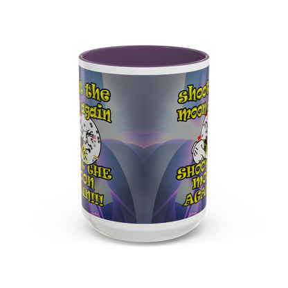shoot the moon again - Accent Mug (grey-pink wave)