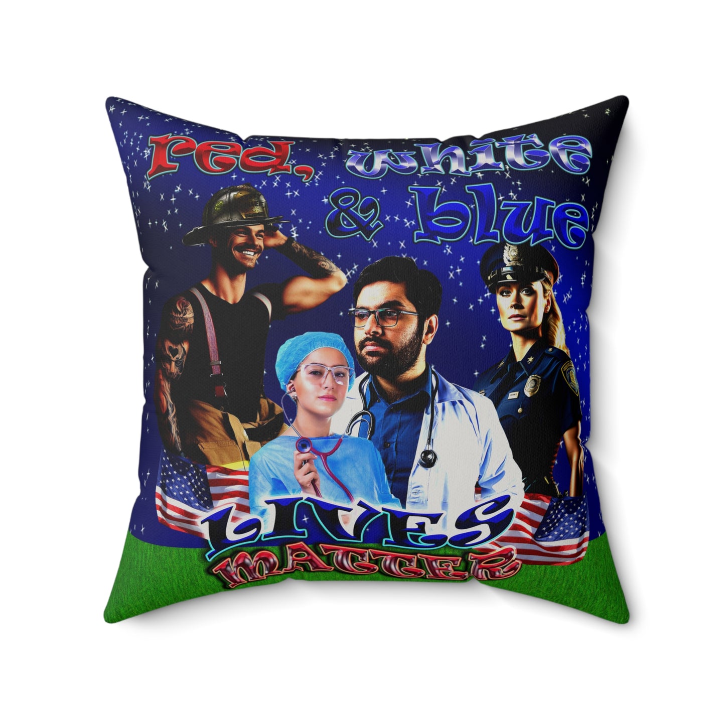 rw&b lives matter - Faux Suede Square Pillow - ('snoops' background)
