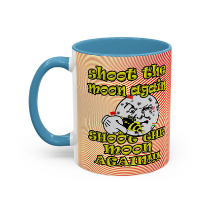 shoot the moon again - Accent Mug (yellow-orange wave)