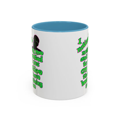 noticed you noticing - Accent Mug (white)