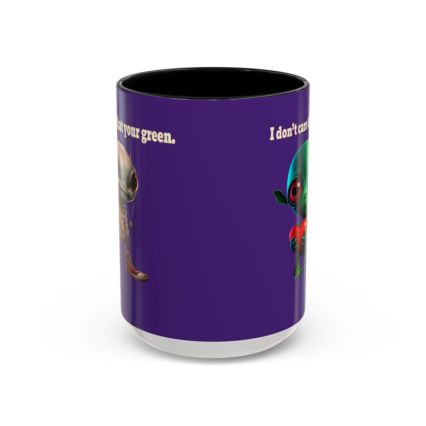 I don't care that your grey - Accent Mug (purple)
