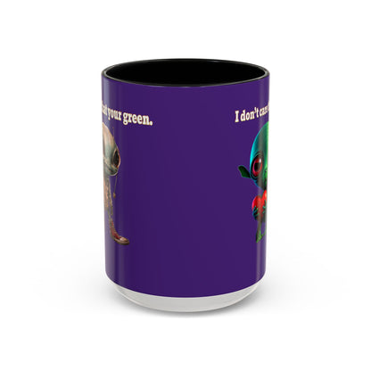 I don't care that your grey - Accent Mug (purple)