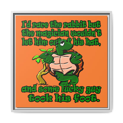 turtle race - framed canvas art (crusta)