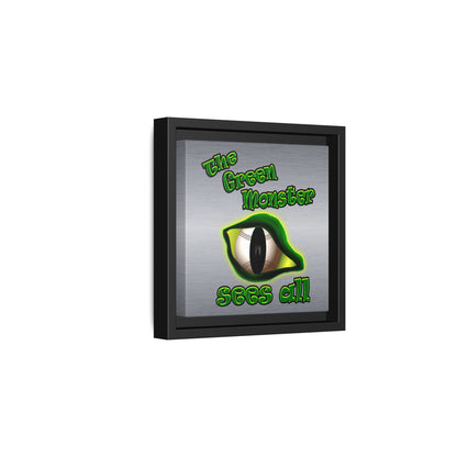 green monster - framed canvas art (brushed nickel)