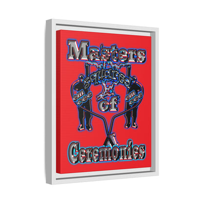 em cee squared - framed canvas art (red)