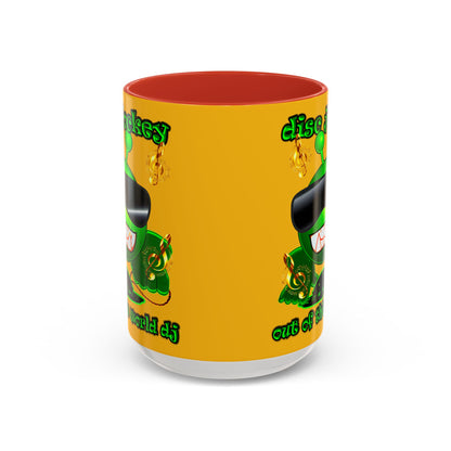 disc jockey - Accent Mug (yellow)