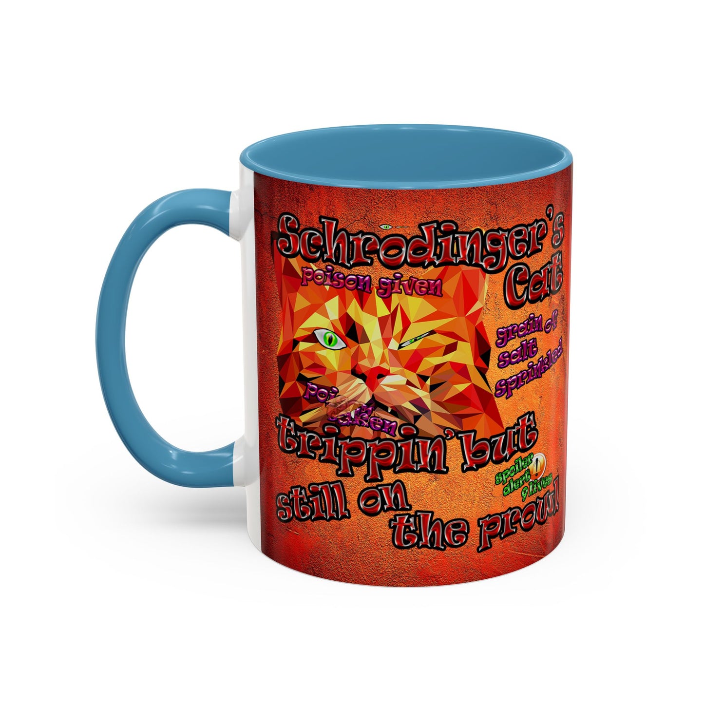 schrodinger's cat - Accent Mug (burnt orange)
