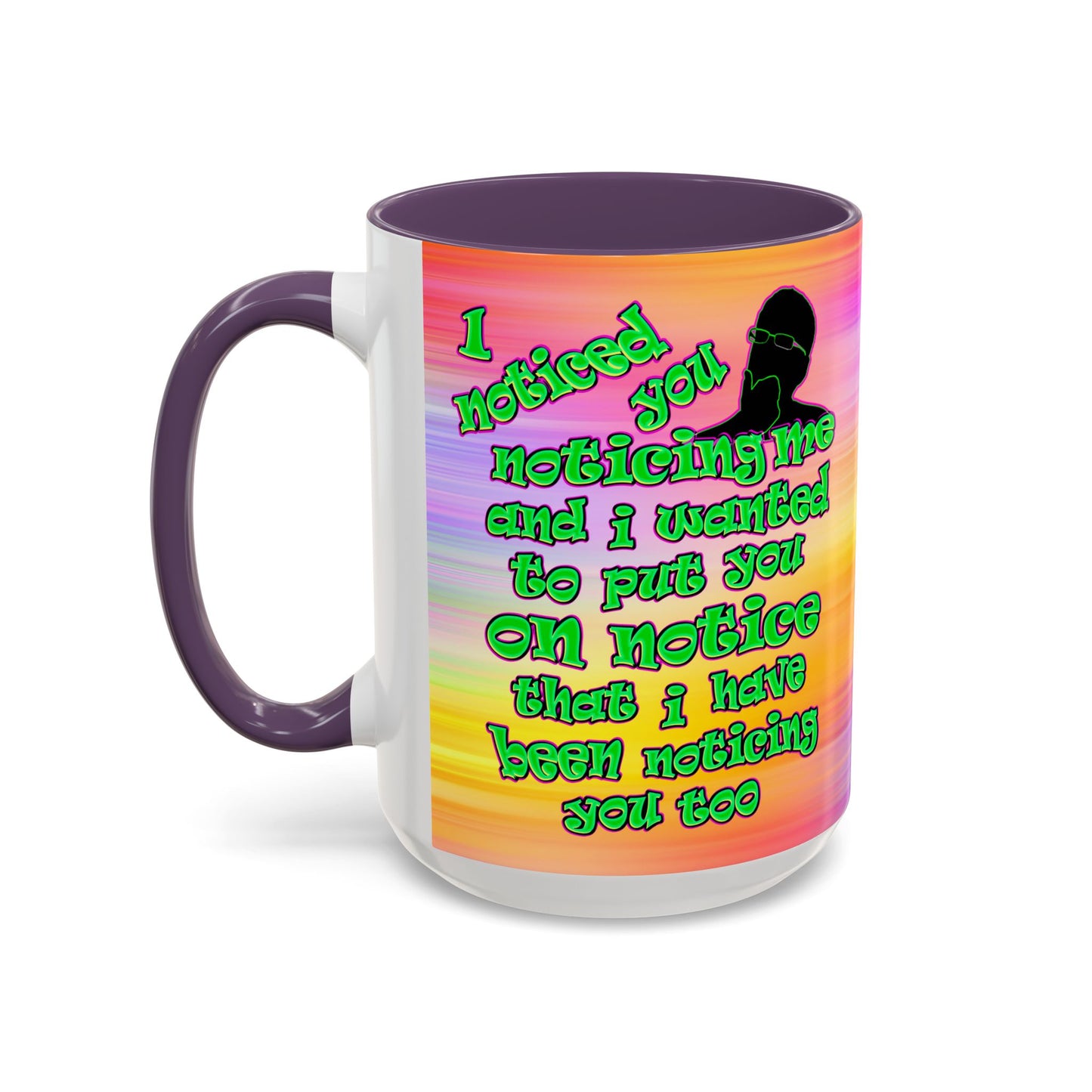 noticed you noticing - Accent Mug (color blur)