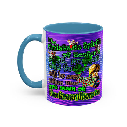 christmas spirits of boston - Accent Mug (purple wave)