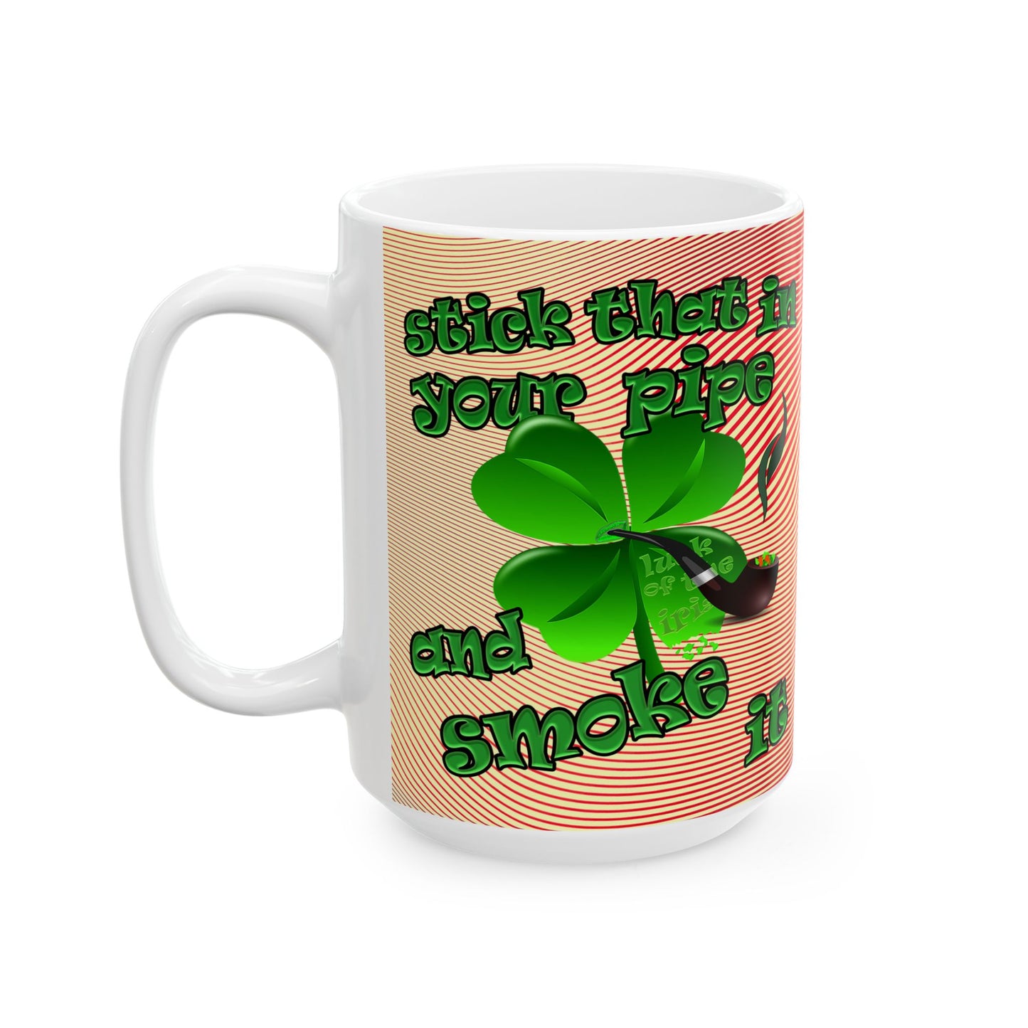 celtics logo - White Mug (yellow-orange wave)