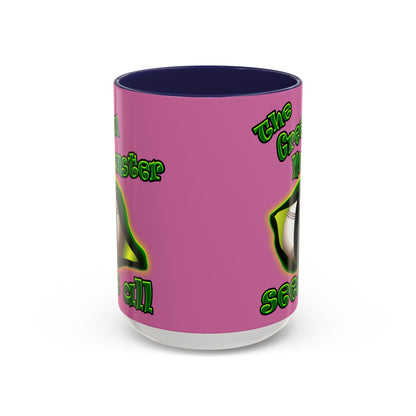 green monster - Accent Mug (light pink)
