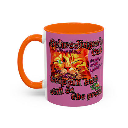 schrodinger's cat - Accent Mug (light pink)
