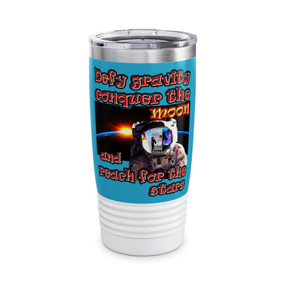 defy conquer reach - Ringneck Tumbler, 20oz (turquoise)