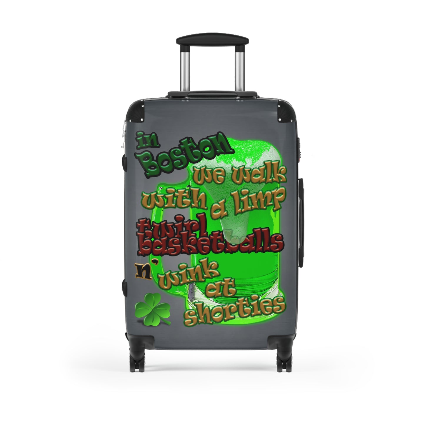 celtics logo - Suitcase (grey-light grey)