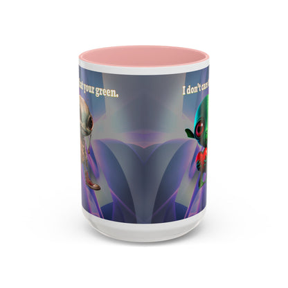 I don't care that your grey - Accent Mug (grey-pink wave)
