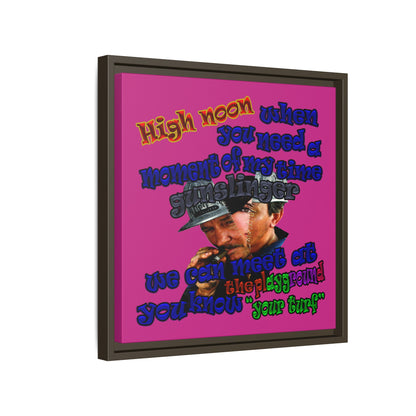 high noon - framed canvas art (pink)