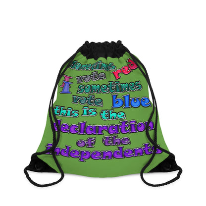 declaration of the independents - Drawstring Bag (green)