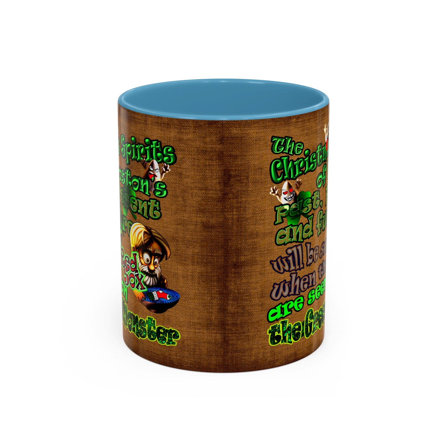 christmas spirits of boston - Accent Mug (brown papyrus)