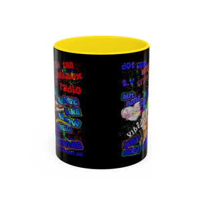 drop the beat - Accent Mug (black)