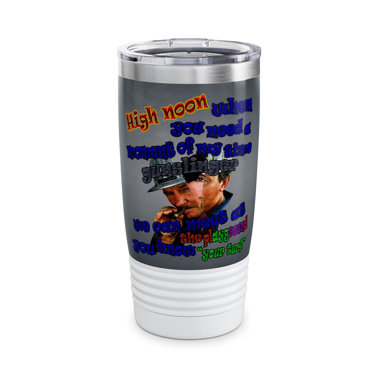high noon - Ringneck Tumbler, 20oz (grey-light grey)