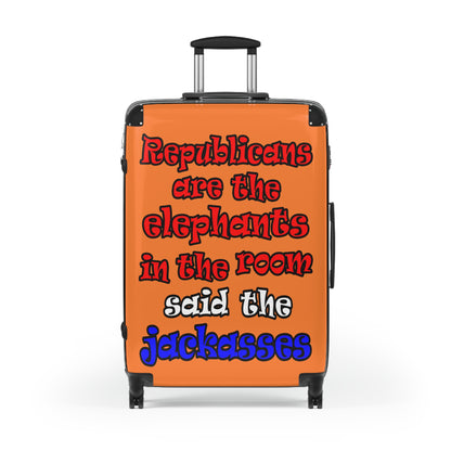 donkeys and elephants - Suitcase (crusta)