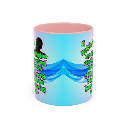 noticed you noticing - Accent Mug (light blue-pink wave)