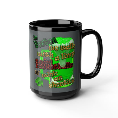 celtics logo - Black Mug (dark grey)