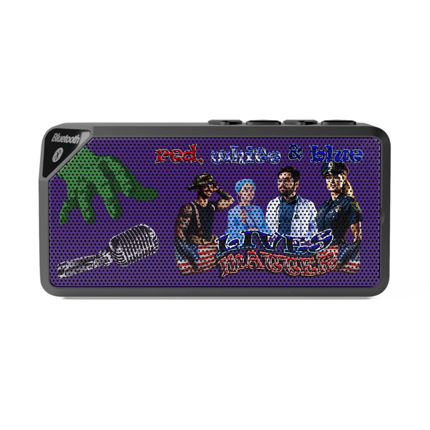 rw&b lives matter - Jabba Bluetooth Speaker (purple)