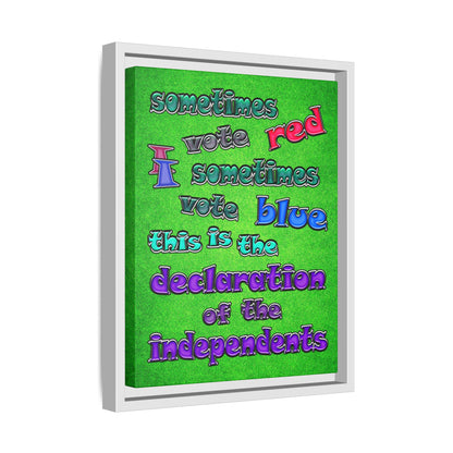 declaration of the independents - framed canvas art (green turf)