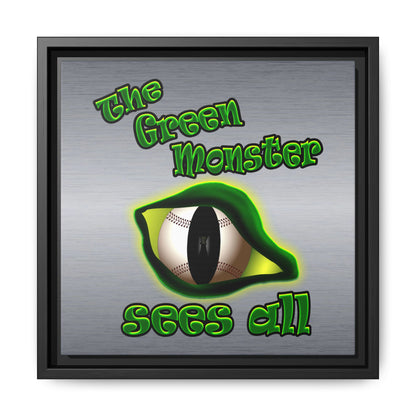 green monster - framed canvas art (brushed nickel)