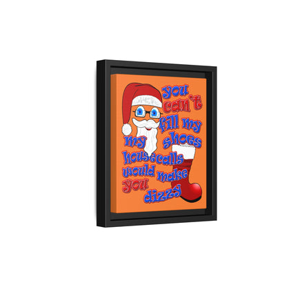 santa's shoes - framed canvas art (crusta)