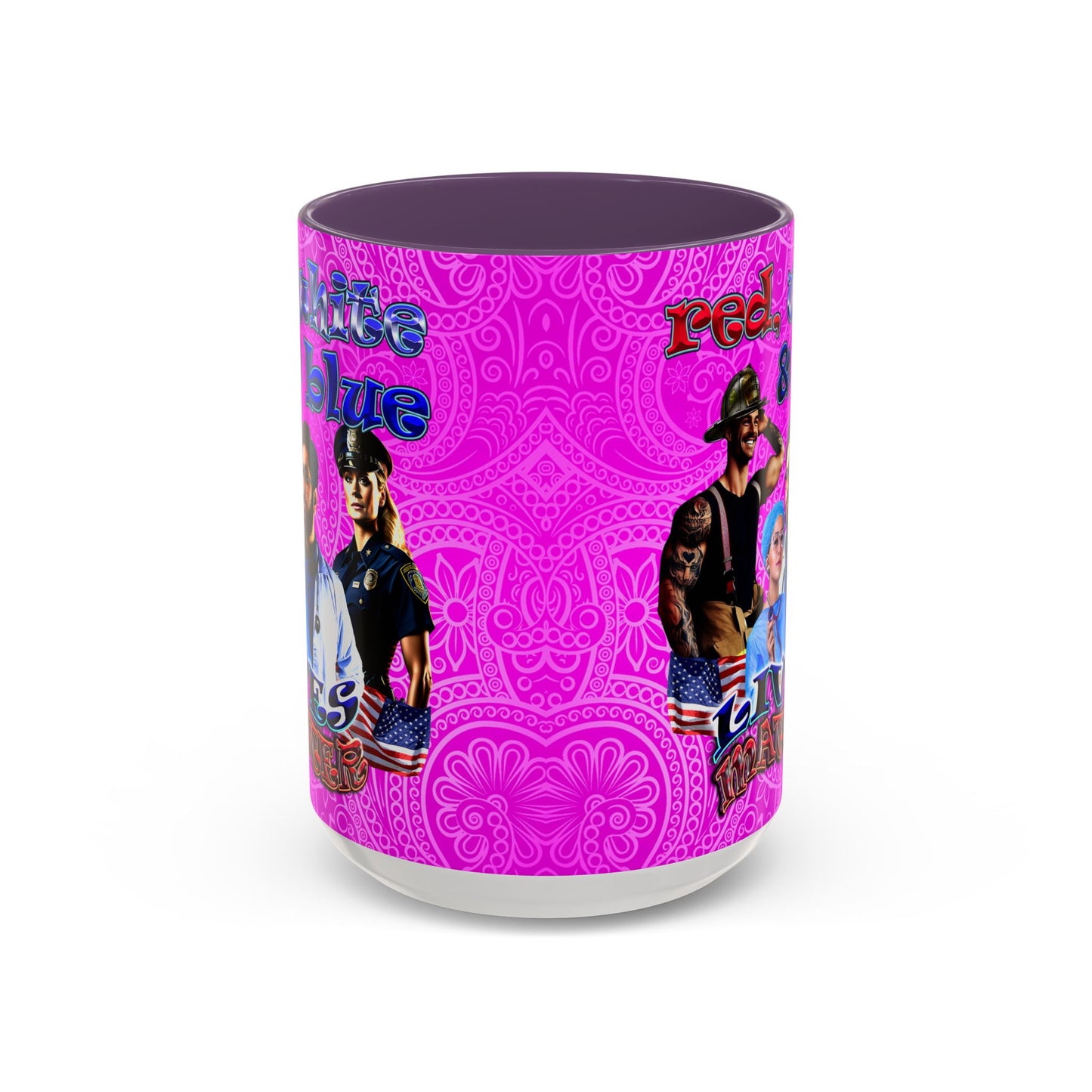 rw&b lives matter - Accent Mug (pink swirl)