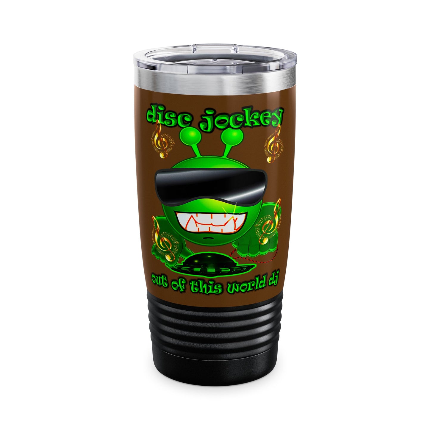 disc jockey - Ringneck Tumbler, 20oz (brown)