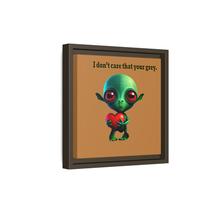 I don't care that your grey - framed canvas art (light brown)