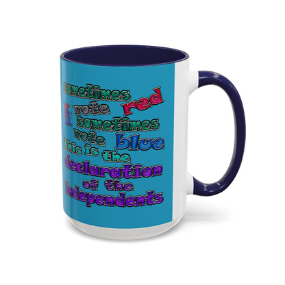 declaration of the independents - Accent Mug (turquoise)