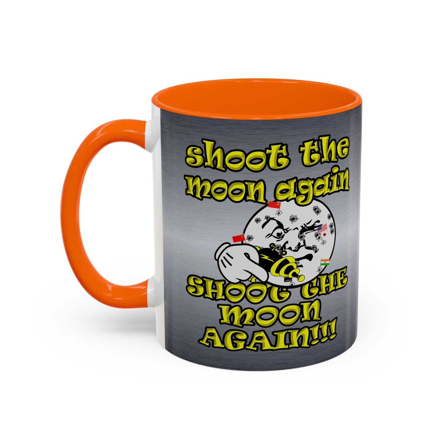 shoot the moon again - Accent Mug (brushed nickel)