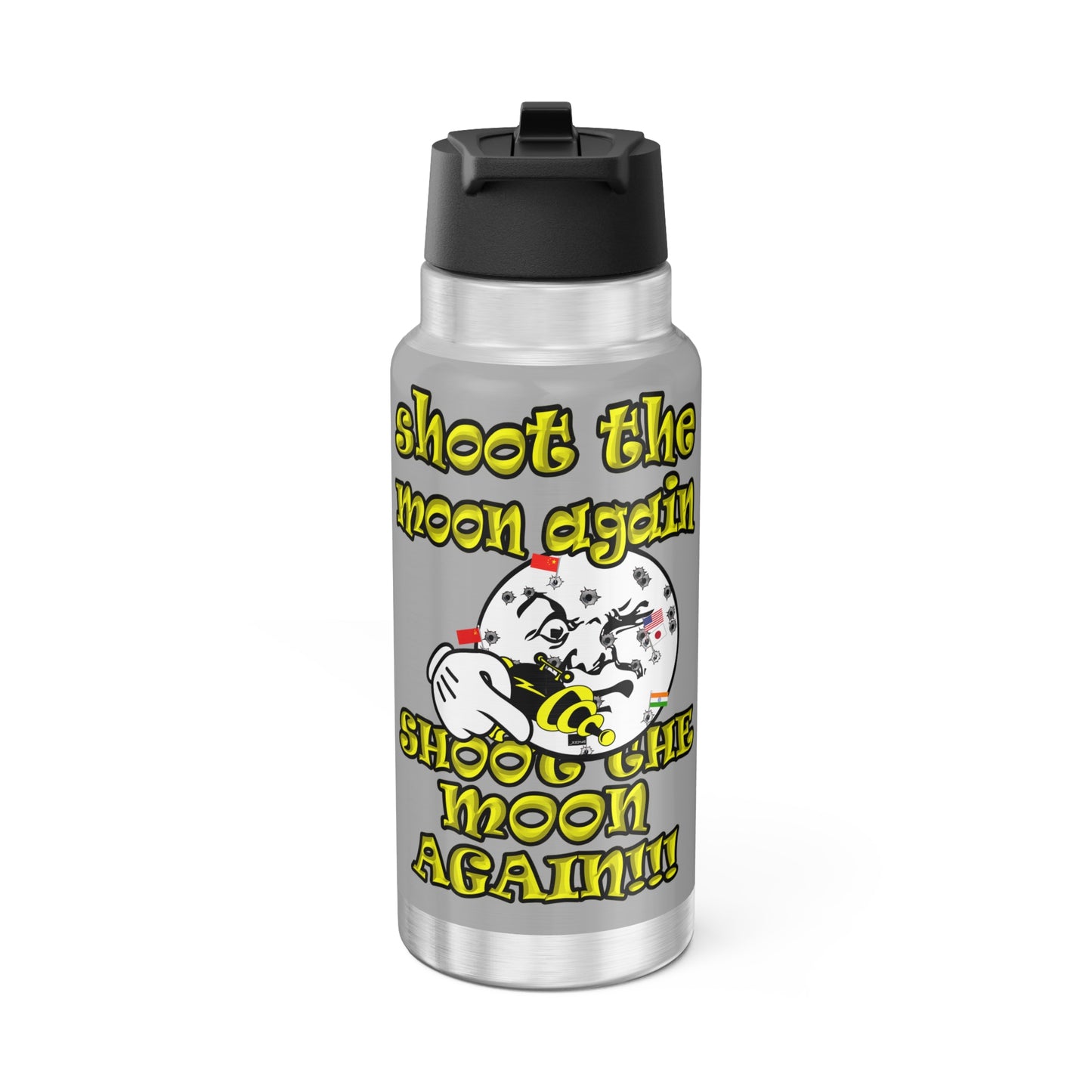 shoot the moon again - Gator Tumbler, 32oz (light grey)